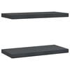 vidaXL Wall Shelves 2 pcs 50x23.5 cm Black Stainless Steel