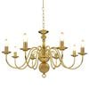 vidaXL Chandelier Golden 8 x E14 Bulbs