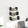 vidaXL Wall Shelf Set 3 pcs Black Oak 40 x 16 x 14 cm Engineered Wood