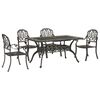 vidaXL 5 Piece Garden Dining Set Bronze Cast Aluminium