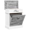 vidaXL Shoe Cabinet Grey 50x28x58 cm Paulownia Wood