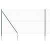 vidaXL Euro Fence with Spikes 10 x 1.5 m PVC-Coated Steel Green Mesh