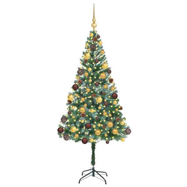 vidaXL Artificial Christmas Tree with Stand Green 180 cm PVC and Steel