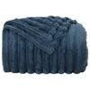 vidaXL Throw Blanket Navy Blue 240 x 220 cm Fleece