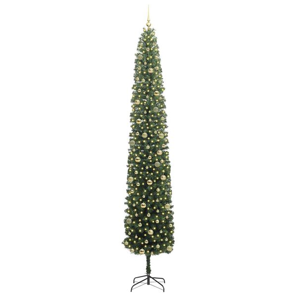 vidaXL Artificial Christmas Tree with 300 LEDs with Stand Green 300 cm