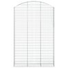 vidaXL Arched Gabion Basket 150x30x220/240 cm Galvanised Iron