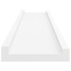 vidaXL Picture Frame Ledge Shelves 2 pcs White 40x9x3 cm MDF