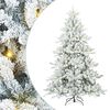 vidaXL Artificial Hinged Christmas Tree White 180 cm PVC and Steel