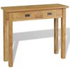 vidaXL Console Table | Natural Teak | Solid Teak | 90x30x80 cm | Console Table