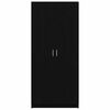 vidaXL Wardrobe with Door Black Oak 80 x 50.5 x 180 cm Engineered Wood