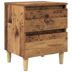 vidaXL Bed Cabinet Old Wood 40 x 35 x 50 cm Engineered Wood