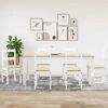 vidaXL 7 Piece Dining Set PANAMA White Solid Wood Pine