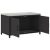 vidaXL Kitchen Storage with Shelf Black 90 x 50 x 53 cm Steel