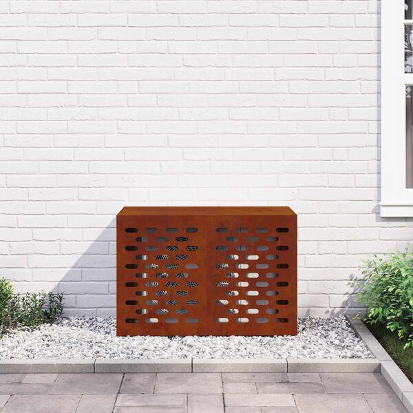 vidaXL Air Conditioner Cover Rusty 90 x 40 x 60 cm Weathering Steel
