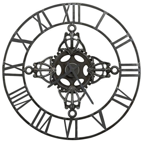 vidaXL Wall Clock Silver 78 cm Metal