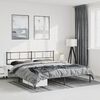 vidaXL Metal Bed Frame without Mattress with Headboard Black 183x213cm