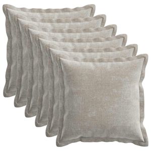 vidaXL Cushion Cover 6 pcs HOUTEN Light Grey 30 x 30 cm