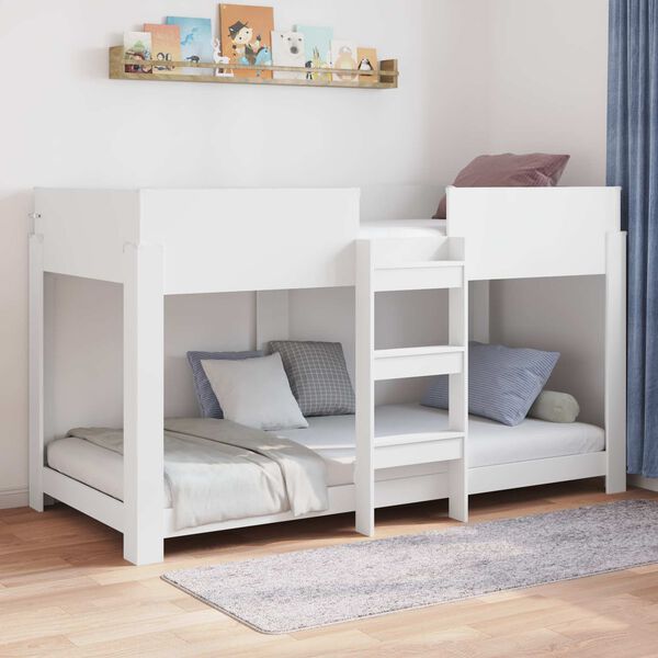 vidaXL Bunk Bed for Kids White 100 x 200 cm Engineered Wood