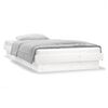 vidaXL LED Bed Frame without Mattress White 90x200 cm Solid Wood