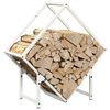 vidaXL Firewood Rack White 60x25x60 cm Cold-rolled steel
