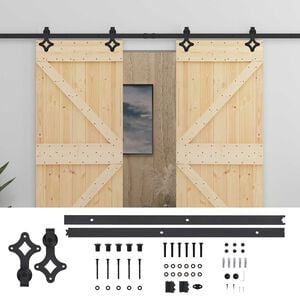 vidaXL Sliding Door 2 pcs 80 x 210 cm Solid Pine Wood