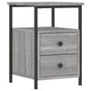 vidaXL Bedside Cabinet Grey Sonoma 34x35.5x50 cm Engineered Wood