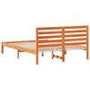 vidaXL Bed Frame with Headboard Wax Brown 140 x 190 cm Solid Pine Wood