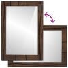 vidaXL Bathroom Mirror Wall-mounted with Mirror Brown 70 x 50 x 2.5 cm