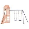 vidaXL Outdoor Playset | Natural wood and blue | Solid Douglas Fir wood | Large