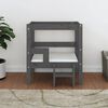 vidaXL Dog Bed Grey 55.5x53.5x60 cm Solid Wood Pine