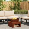 vidaXL Fire Pit Rusty 50 x 50 x 40 cm Weathering Steel
