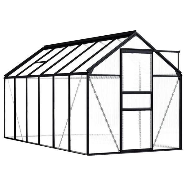 vidaXL Greenhouse Anthracite Aluminium 7.03 m&sup2;