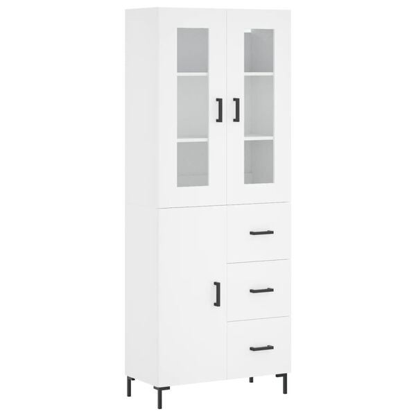 vidaXL Highboard White 69.5x34x180 cm Engineered Wood