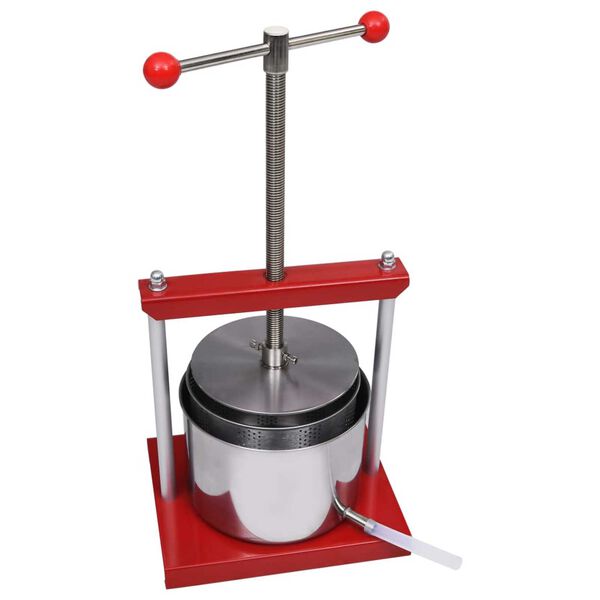 vidaXL Fruit and Wine Press Stainless Steel 6 L