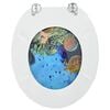 vidaXL Toilet Seat Deep Sea Blue 44 x 38 cm MDF board