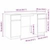 vidaXL Desk with Drawer Old wood 140 x 49 x 76 cm Engineered wood