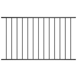 vidaXL Fence Panel "Woerden" Powder-coated Steel 163x75 cm Black