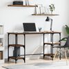 vidaXL Desk with Shelf Old Wood 140 x 50 x 75 cm Engineered Wood