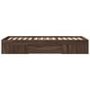 vidaXL Bed Frame without Mattress Brown Oak 90x190 cm Single Engineered Wood