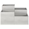 vidaXL Garden Planter Silver 80 x 80 x 48 cm Stainless steel