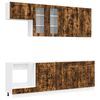 vidaXL Kitchen Unit KALMAR 8 pcs Smoked Oak Engineered Wood