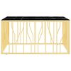 vidaXL Coffee Table Gold 100x100x50 cm Stainless Steel and Glass