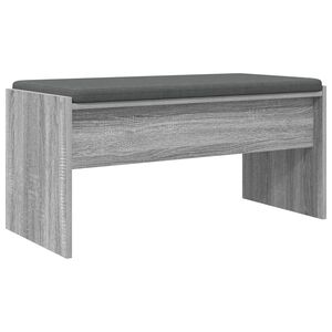 vidaXL Hall Bench with Cushion Grey Sonoma 83 x 38 x 40 cm