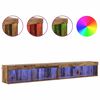 vidaXL TV Cabinet Set with LED Wall-mounted Old Wood Engineered Wood