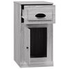 vidaXL Side Cabinet with Drawer Grey Sonoma 40x50x75 cm Engineered Wood
