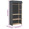 vidaXL 3-Tier Wardrobe Grey 79x40x170 cm Fabric