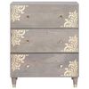 vidaXL Sideboard Grey and Gold 60 x 33 x 75 cm Solid Mango Wood