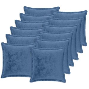 vidaXL Throw Pillow 12 pcs HOUTEN Light Blue 40 x 40 cm Flannel