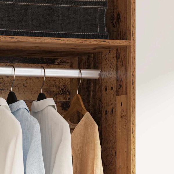 vidaXL Wardrobe with Storage Old wood Engineered Wood