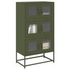 vidaXL Highboard Olive Green 68x39x123 cm Steel